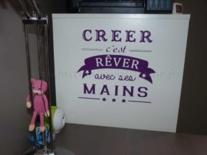 Sticker créer c'est rêver avec ses mains